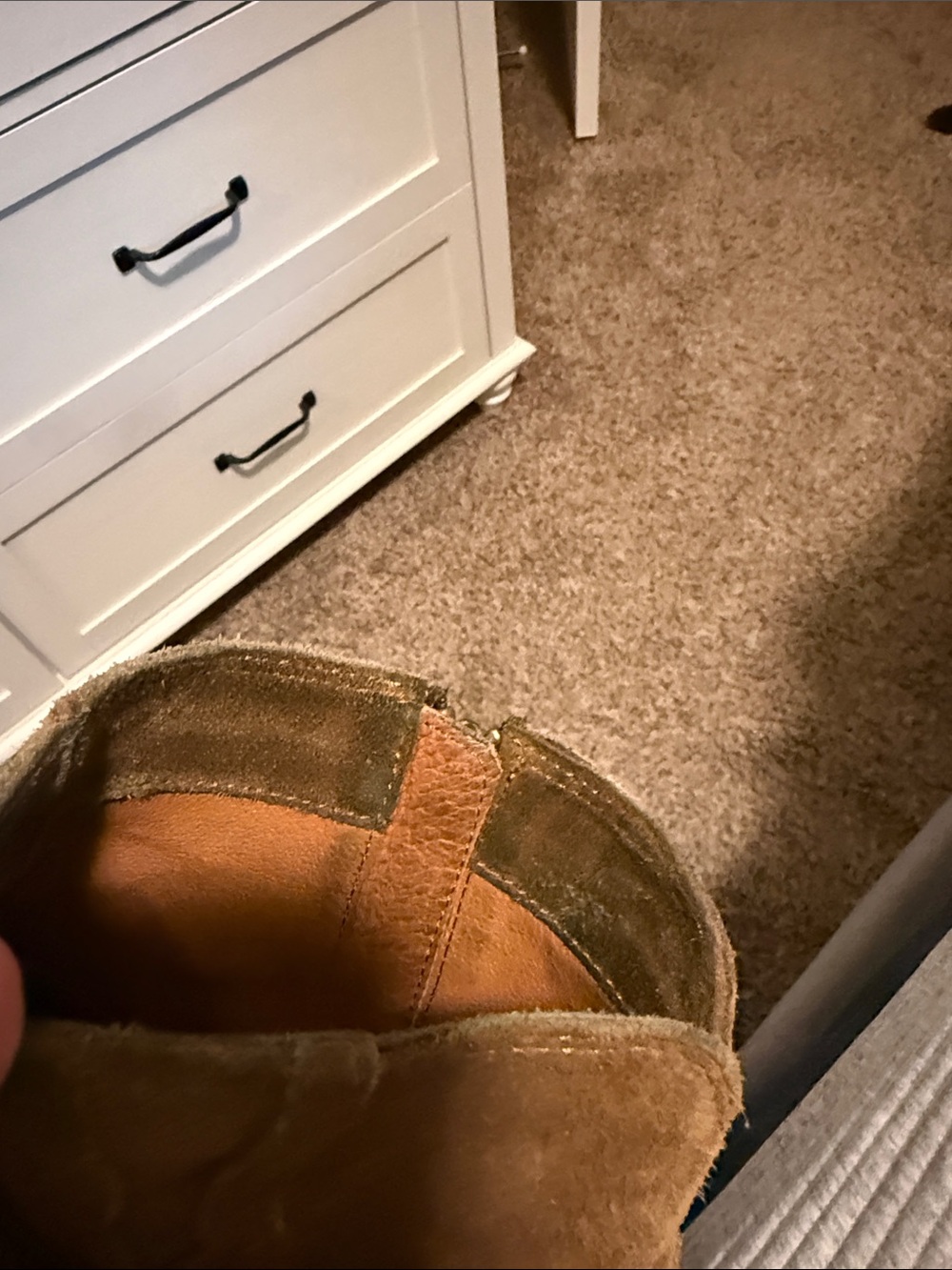 Frye Tan Suede Western Ankle Booties - Picture 3 of 6